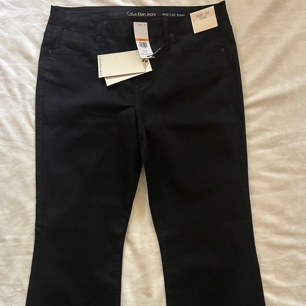 Calvin Klein Black Flare & Wide Leg Jeans